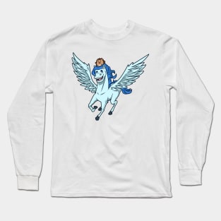 Little hedgehog riding Pegasus Long Sleeve T-Shirt